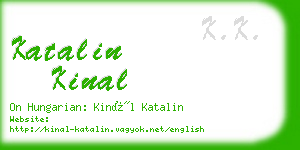 katalin kinal business card